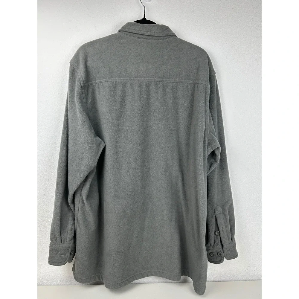 RedHead Gray Fleece Shacket Mens XL‎ Shirt Jacket Long Sleeve Button Up Pocket